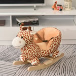 Animal Baby Rocking Horse Children Toy Seat Rocker Giraffe w/ 32 Songs Ride Wood