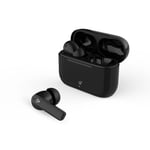 Nedis Fullt Trådlösa hörlurar | ENC (Environmental Noise Cancelling) | Bluetooth® | Maximal batteritid: 24 timmar | Tryck på Kontroll | Batteri hölje | Trådlöst laddningsfodral | Inbygd mikrofon | Stöd för röststyrning | Brusreducering | IPX4 | Svart