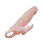 Vibrating Penis Sleeve Enlarger Extender Dual Motor Male Sex Toy