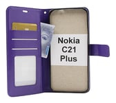 Crazy Horse Wallet Nokia C21 Plus (Lila)