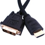 5m HDMI Male To DVI D DVI I Plug Cable Lead Digital Monitor Laptop TV PC 1080P