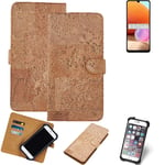 FOR Samsung Galaxy A32 SMARTPHONE CASE COVER WALLETCASE CORK