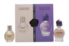 VIKTOR & ROLF MINI GIFT SET 7ML FLOWERBOMB EDP + 7ML GOOD FORTUNE EDP - WOMEN'S