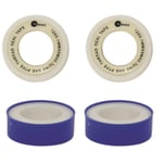 PLUMBERS White PTFE Tape x4 PTFE PLUMBING Threaded Seal Fitting Water 12mm x 12m