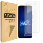 Mr.Shield Verre Trempé compatible avec ROG Phone 6 [Lot de 3] Film Protecteur d'écran Vitre Protecteur 9H Dureté