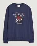 Drôle de Monsieur Flower Slogan Sweatshirt Dark Navy