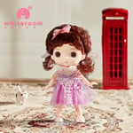 New 16 Cm BJD Mini Doll 13 Movable Joint Girl Baby 3D Big Eyes Beautiful DIY