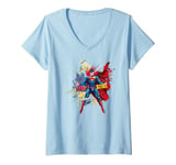 Womens Superman Outrageous Strength Man Of Steel V-Neck T-Shirt