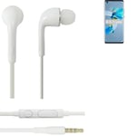 Earphones pour Huawei Mate 40E 5G in ear headset stereo blanc
