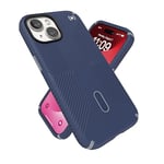 Speck Coque pour iPhone 15, Verrouillage antidérapant ClickLock, Compatible MagSafe, poignée de Protection Contre Les Chutes – pour iPhone 15, iPhone 14, iPhone 13 à 6,1 Pouces – Presidio2 Grip Bleu