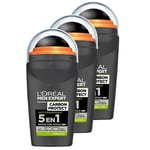 L'Oréal Paris Men Expert Roll-On Deo 3-pk Carbon Protect Intense Ice Deodorant For Men