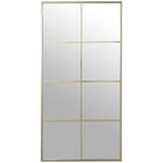 DRW Miroir Mural rectangulaire de fenêtre en métal doré 80 x 2 x 160 cm