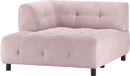 Louis Modulære sofa 1,5 chaiselong med arm venstre, fladvævet stof lyserød H73x140x122 cm