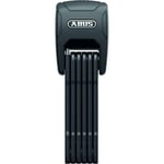 ABUS folding lock Bordo Granit™ XPlus 6500KA/90 Black SH - Flexible and secure bike lock with alarm and extra protection on joints - with lock holder - length 90 cm