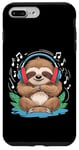 Coque pour iPhone 7 Plus/8 Plus Musique Paresseux Avec Écouteurs Clé De Sol Musicien Music