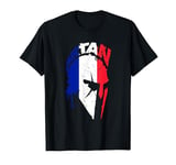 Spartan warrior French flag. Design France Vintage T-Shirt