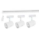 Belysningsskena 1m med 3st 8W LED spotlights - Komplett paket