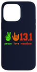 iPhone 14 Pro Max Peace Love 13.1 Half Marathon Cool Running Runners Case