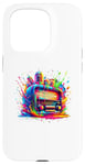 Coque pour iPhone 15 Pro Splash Art Radio Vintage Radios Antiques