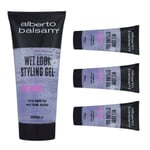 Alberto Balsam Wet Look Styling Gel For Hair 200ml x 4