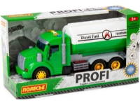 Polesie Polesie 86471 'Profi' tankbil med körning, grön, ljus, ljud i låda