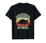 Easily Distracted by Turtles Save the Turtles Funny Turtle T-Shirt