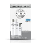 Nioxin System 1 Trial Starter Kit includes shampoo,conditioner & treatment