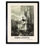 Romeo and Juliet French Advert Theatre Stage Play Shakespeare France Vintage Opera Poster Art Print Framed Poster Wall Decor 12x16 inch