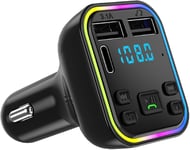 Adaptateur Bluetooth Voiture Accessoire Voiture Autoradio Bluetooth,Transmetteur Fm Bluetooth Emetteur Bluetooth Voiture Poste Radio Voiture Bluetooth Poste Radio Voiture Bluetooth Support Tf/Usb