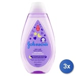 3x Johnson's Baby 500 Ml. Bain Gâteau Nuits