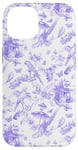 iPhone 14 Lilac Toile Chinoiserie - Parrots Flowers Butterflies Birds Case