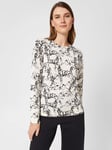 Hobbs Brooke Merino Wool Dalmatian Jumper, Ivory/Black