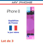 Lot De 3 : Autocollant Stickers Colle Batterie Adhésifs Iphone 8 Double Face Strips