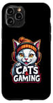 iPhone 11 Pro White Cat with Headset Design Case