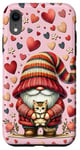 iPhone XR Pink Cat Stuff For Girls Cute Kitten And Hearts For Cat Lady Case