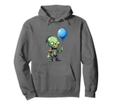 Funny Dead Zombie Holding a Balloon Men Women Zombie Lover Pullover Hoodie