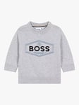 HUGO BOSS Baby Logo Cotton Jumper, Grey