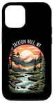 iPhone 12/12 Pro Jackson Hole Wyoming USA Scenic Mountain Retro Sunset Style Case