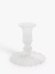 John Lewis Glass Short Bobbin Candlestick Holder