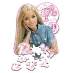 Trefl- Barbie Favorite de la Mode Bois de 50 pièces, Formes irrégulières, 10 Figurines. Puzzle Moderne pour Enfants de 5 Ans et Plus, 20282, Multicolour