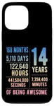 Coque pour iPhone 13 Pro Max 14e anniversaire garçons et filles drôle 14 ans