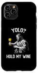 Coque pour iPhone 11 Pro YOLO Hold My Wine Funny Jesus Easter JK BRB Ressurection