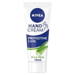 NIVEA Soothing Care Aloe Vera Hand Cream (75ml), 24H Moisturising Fast-Absorbing