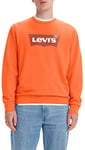 Levi's Men's Standard Graphic Crew Sweatshirt, Batwing Crew Mandarin Red, S