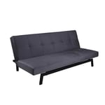 Venture Home Bäddsoffa Bodil Sammet Sofabed - Black / Dark Grey Velvet 15549-955