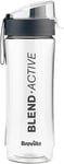 Breville Blend Active Bottle (600Ml) | Clear Smoothie Bottle | Leak Proof | Grey