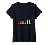 Womens Chess Puzzle Board Game V-Neck T-Shirt