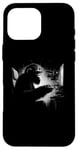 Coque pour iPhone 16 Pro Max Chimpanzee Gamer - Amusant Rétro Singe Jeux Vidéo Amoureux