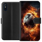 Plånboksfodral till Xiaomi Redmi 9A med Fotboll motiv