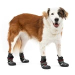 Kurgo Blaze Cross Dog Shoes - Winter Boots for Dogs, All Season Paw Protectors - For Hot Pavement and Snow - Water Resistant, Reflective, No Slip - Includes 2 Shoes - Chili Red/Black - L